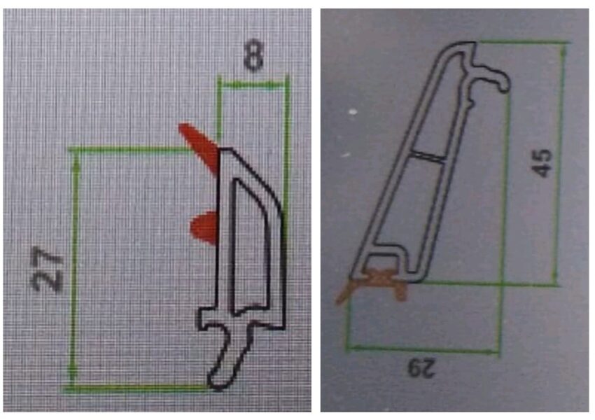 stikla līste PVC logam